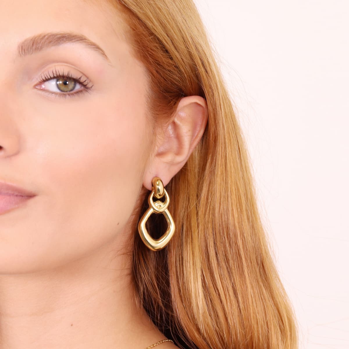 Pendientes Waves Hooked Dorado Anartxy