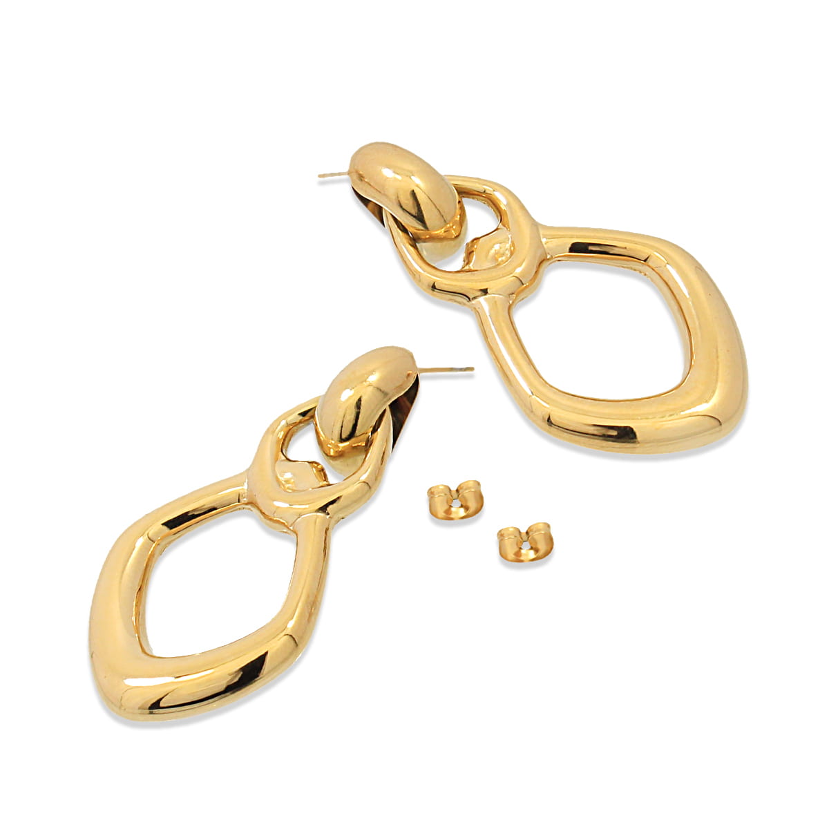 Pendientes Waves Hooked Dorado Anartxy
