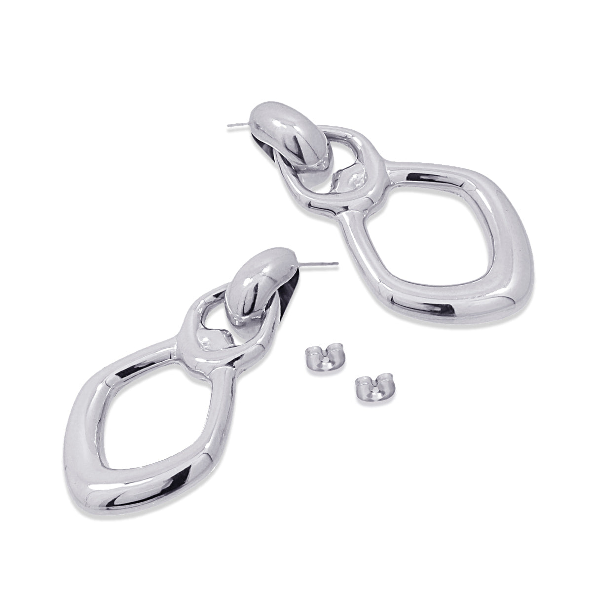 Pendientes Waves Hooked Plateado Anartxy
