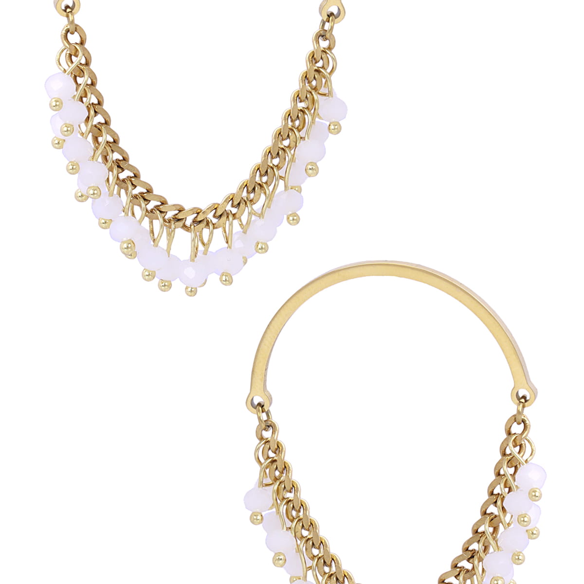 Pendientes Casual Twirl Blanco Anartxy