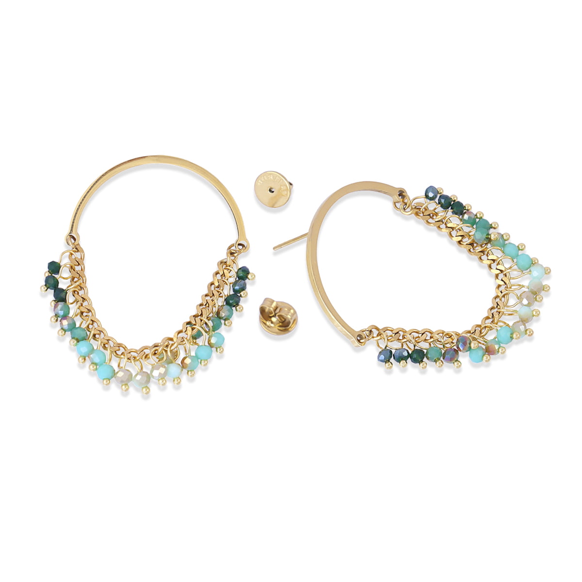 Pendientes Casual Twirl Turquesa Anartxy