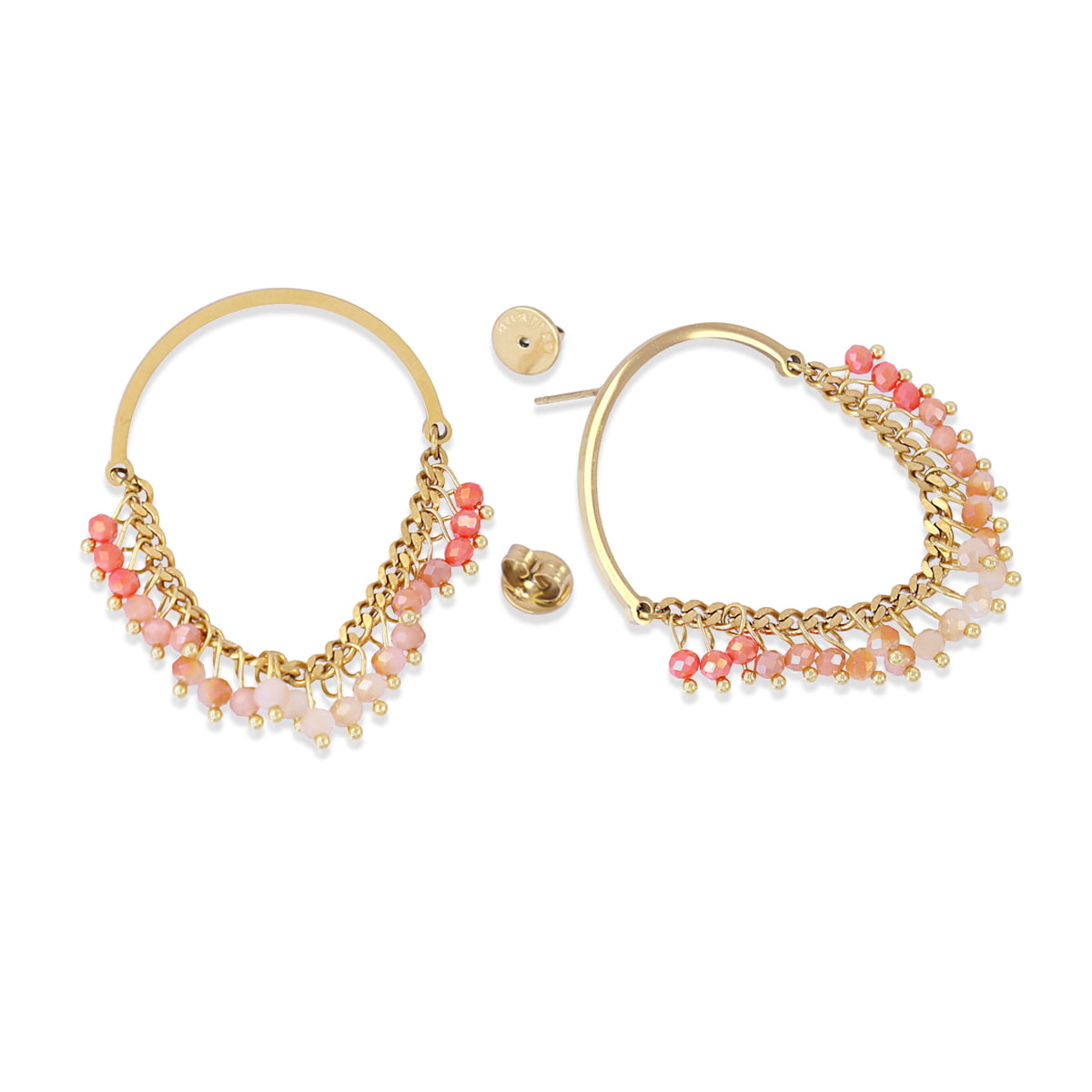 Pendientes Casual Twirl Rosa Anartxy
