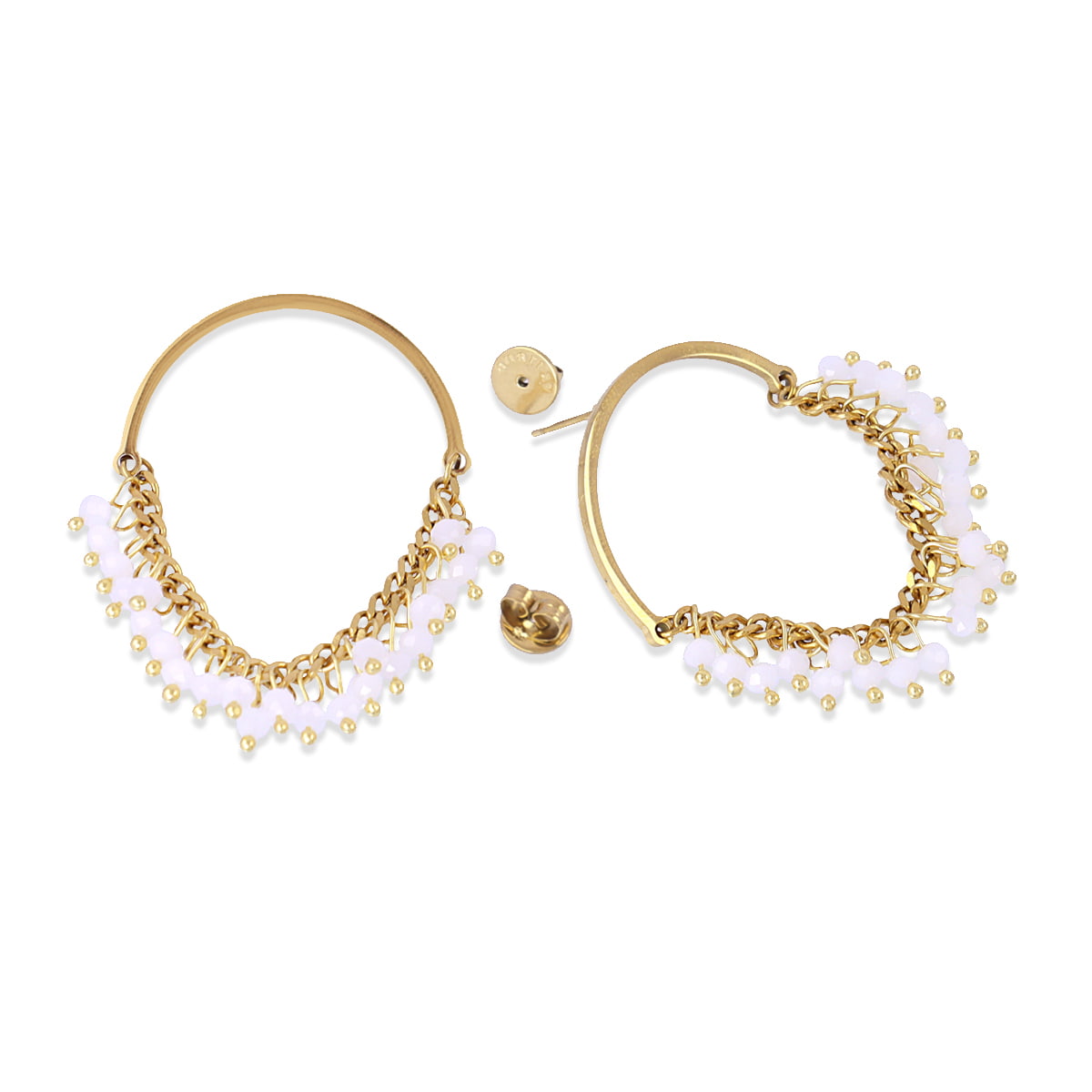 Pendientes Casual Twirl Blanco Anartxy