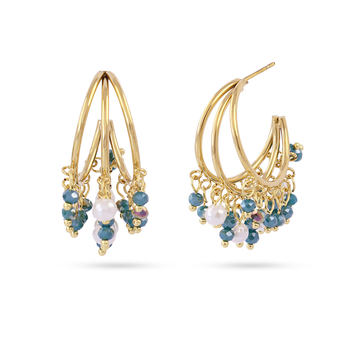 Pendientes Casual Flare Azul Anartxy