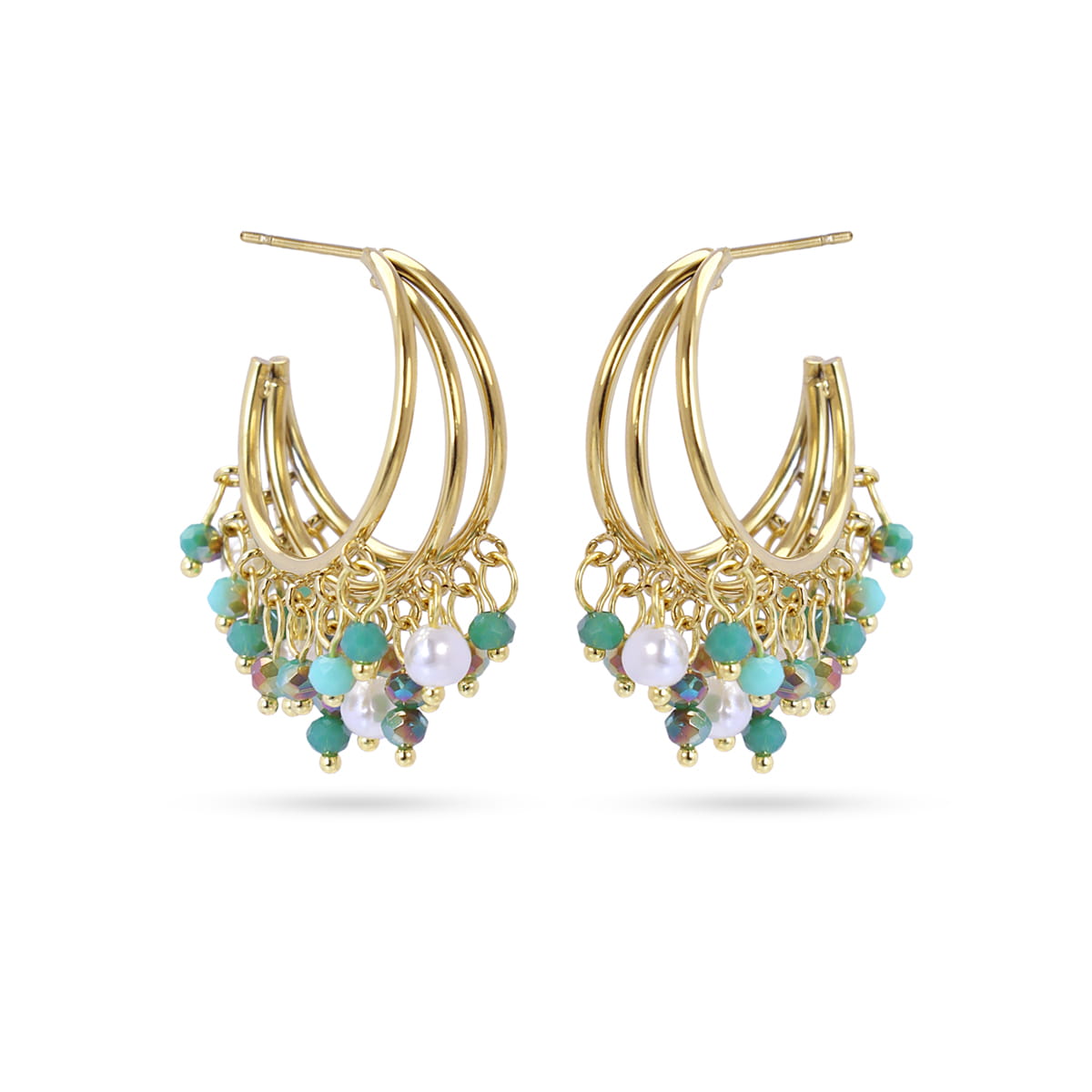 Pendientes Casual Flare Turquesa Anartxy