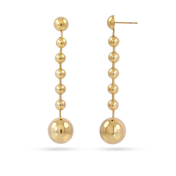 Pendientes Orbit Bead Dorado Anartxy