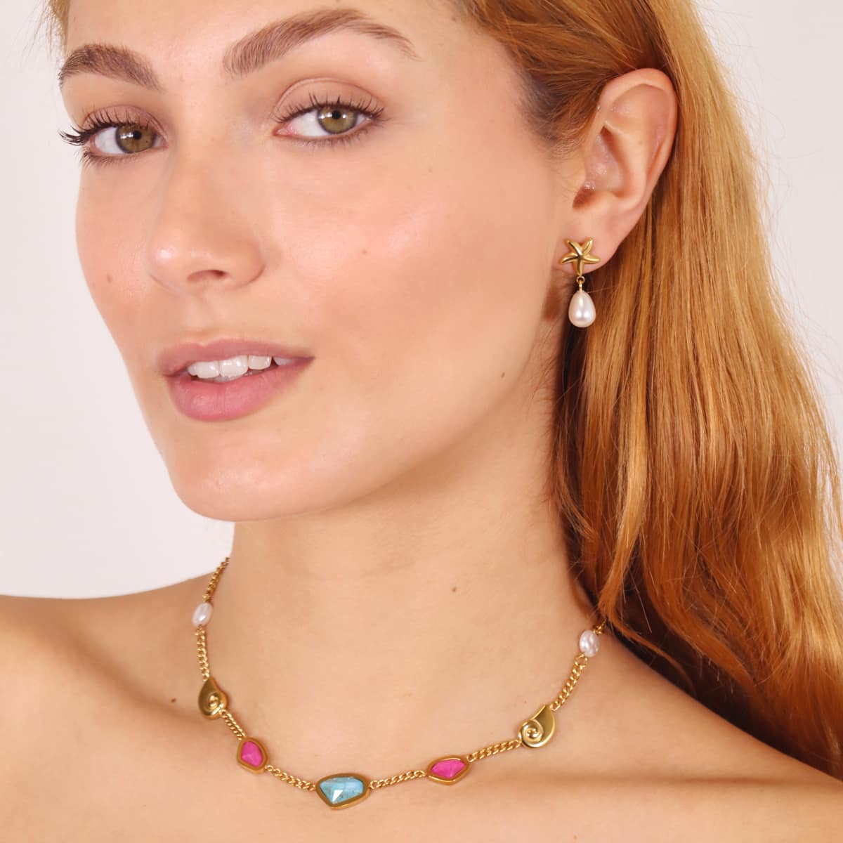 Aqua Star Earrings