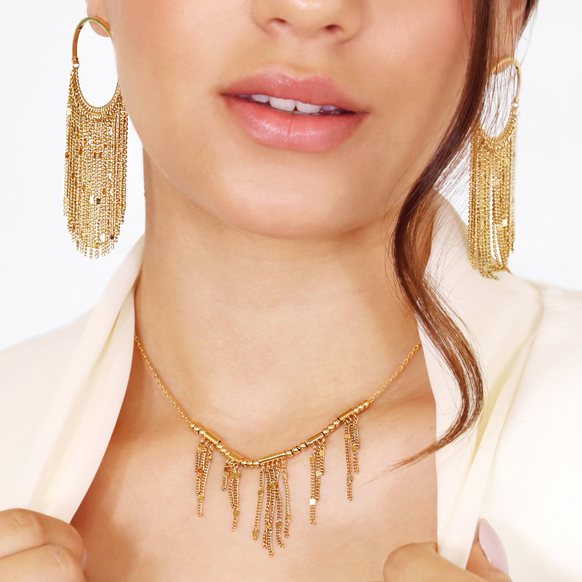 Pendientes Rainfall Drizzle Dorado Anartxy