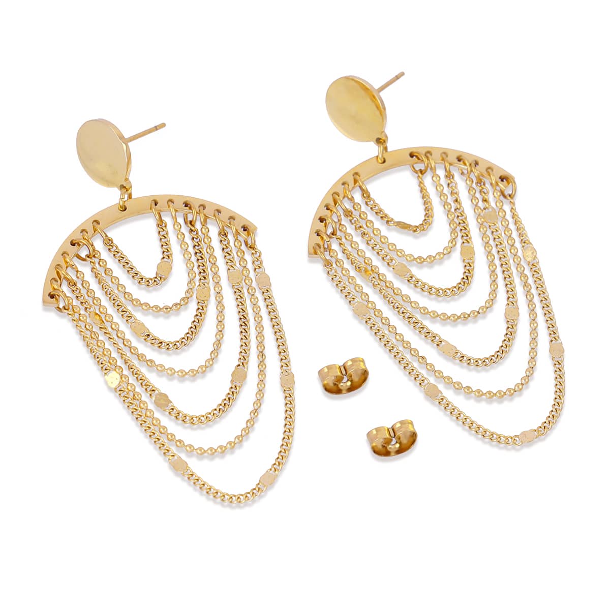 Pendientes Rainfall Spark Dorado Anartxy