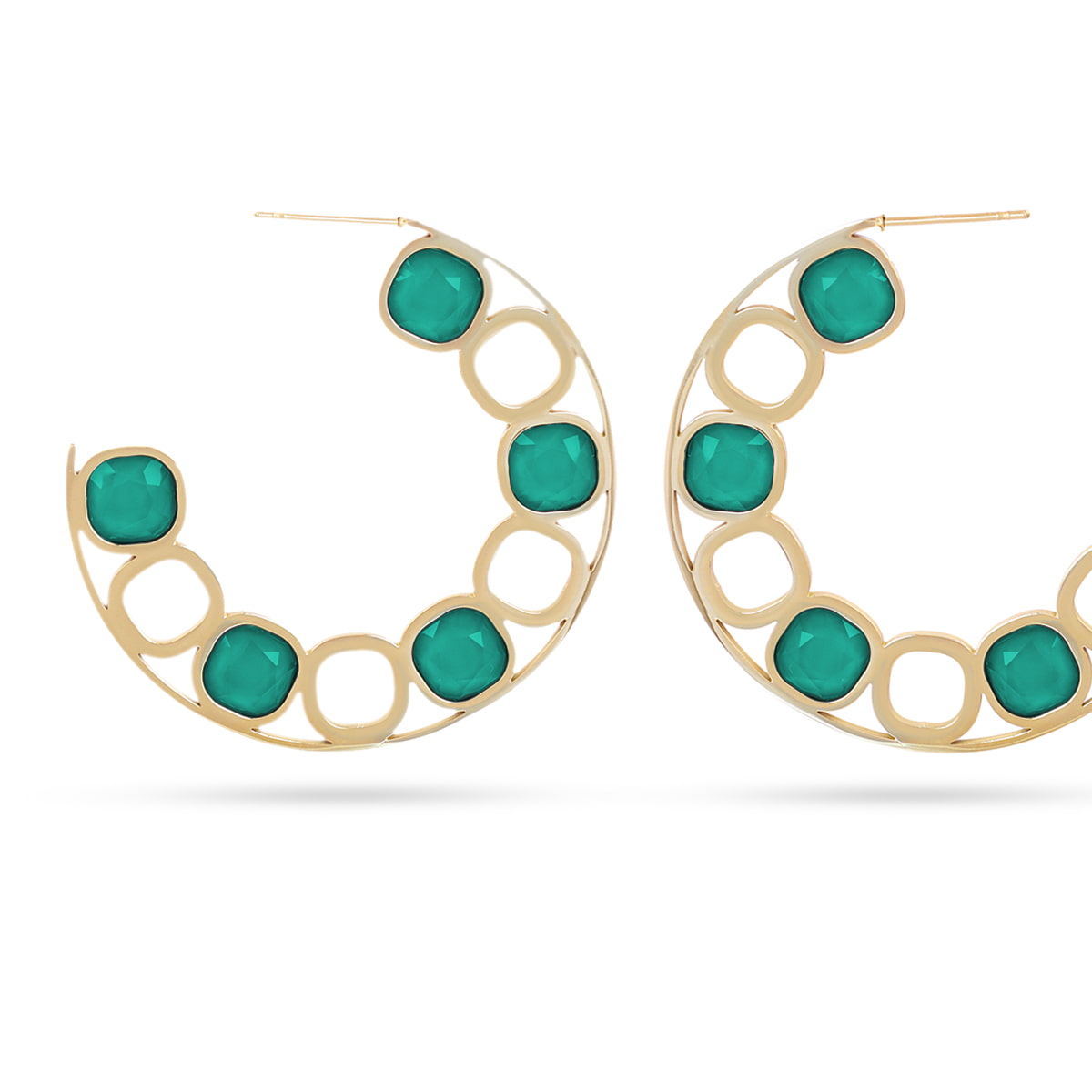 Pendientes Drops Zinnia Verde Anartxy