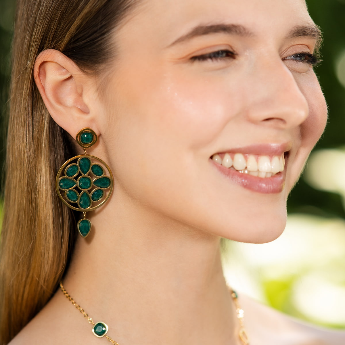 Pendientes Drops Lush Verde Anartxy