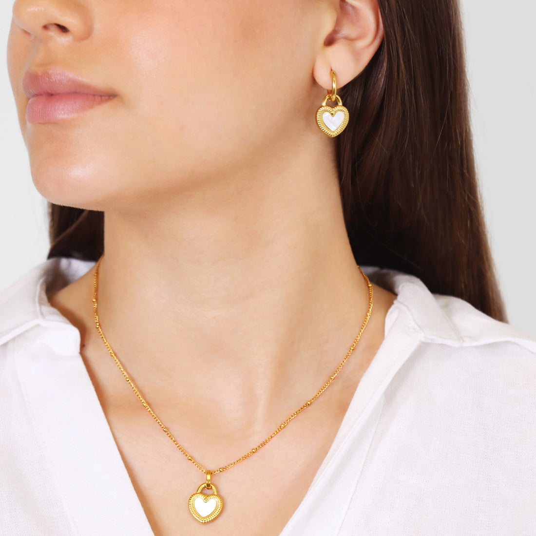 Pendientes Essentials Heart Dorado Anartxy