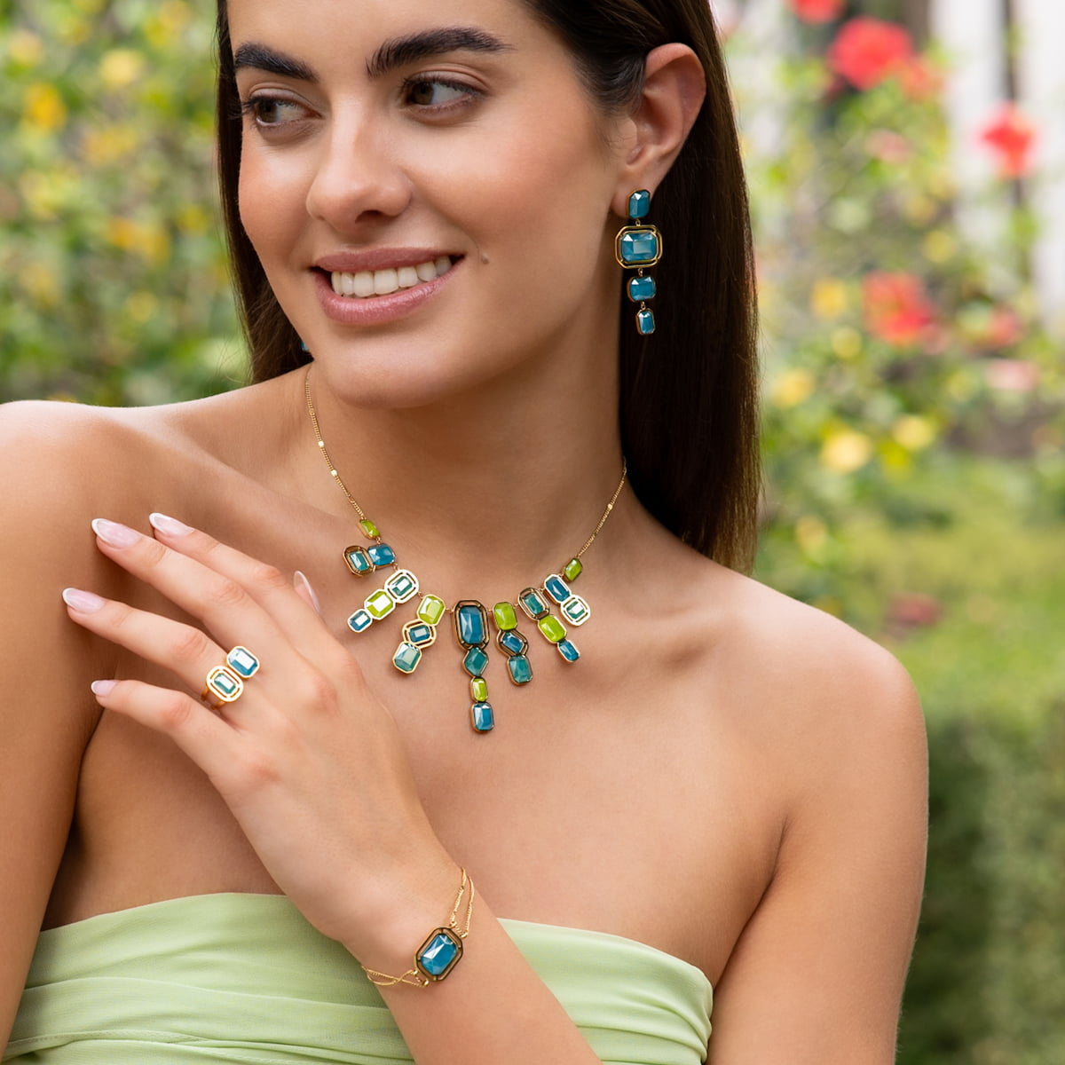 Pendientes Pixels Glowd Azul Anartxy