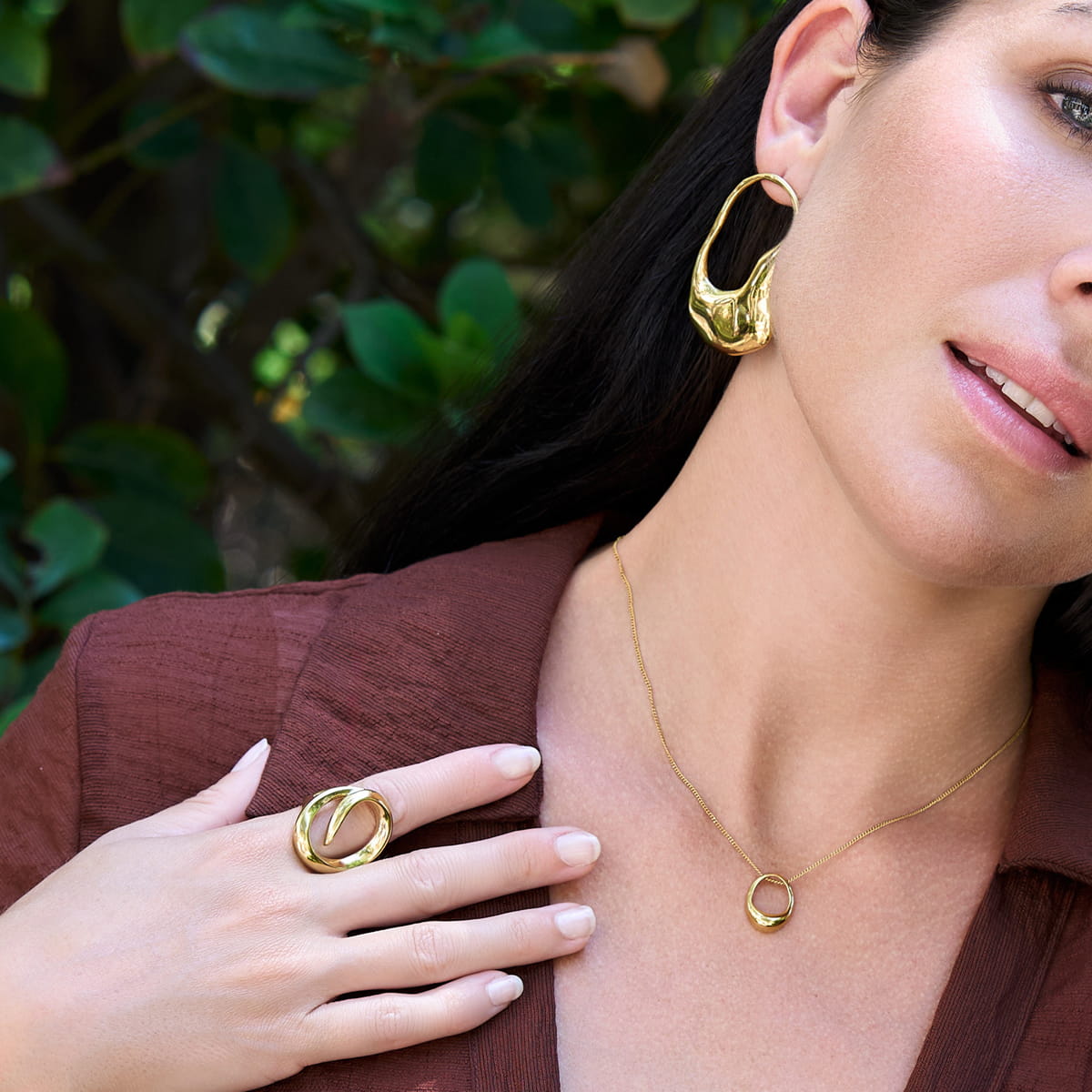 Pendientes Waves Blaze Dorado Anartxy