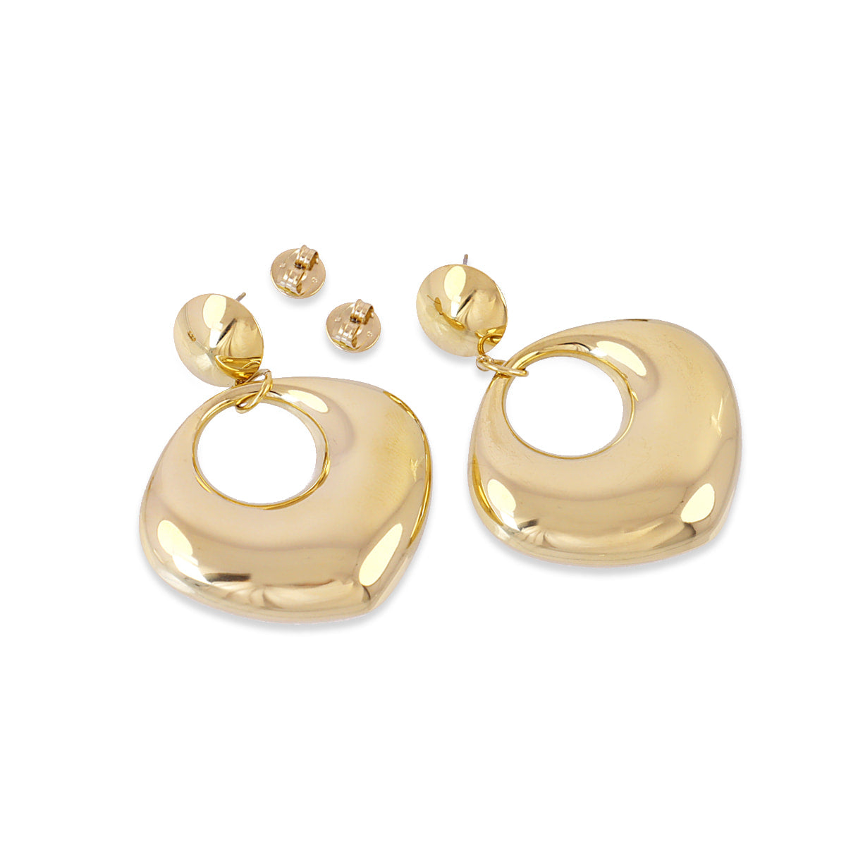 Pendientes Waves Rise Dorado Anartxy