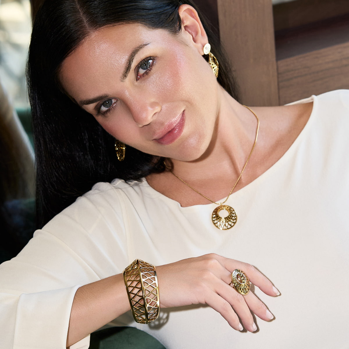 Pendientes Senses Tangle Dorado Anartxy