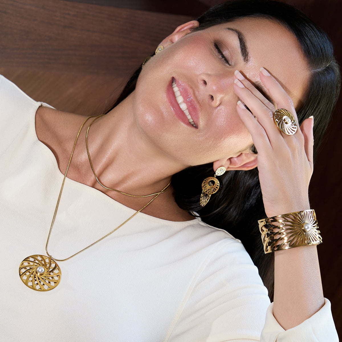 Pendientes Senses Hover Dorado Anartxy