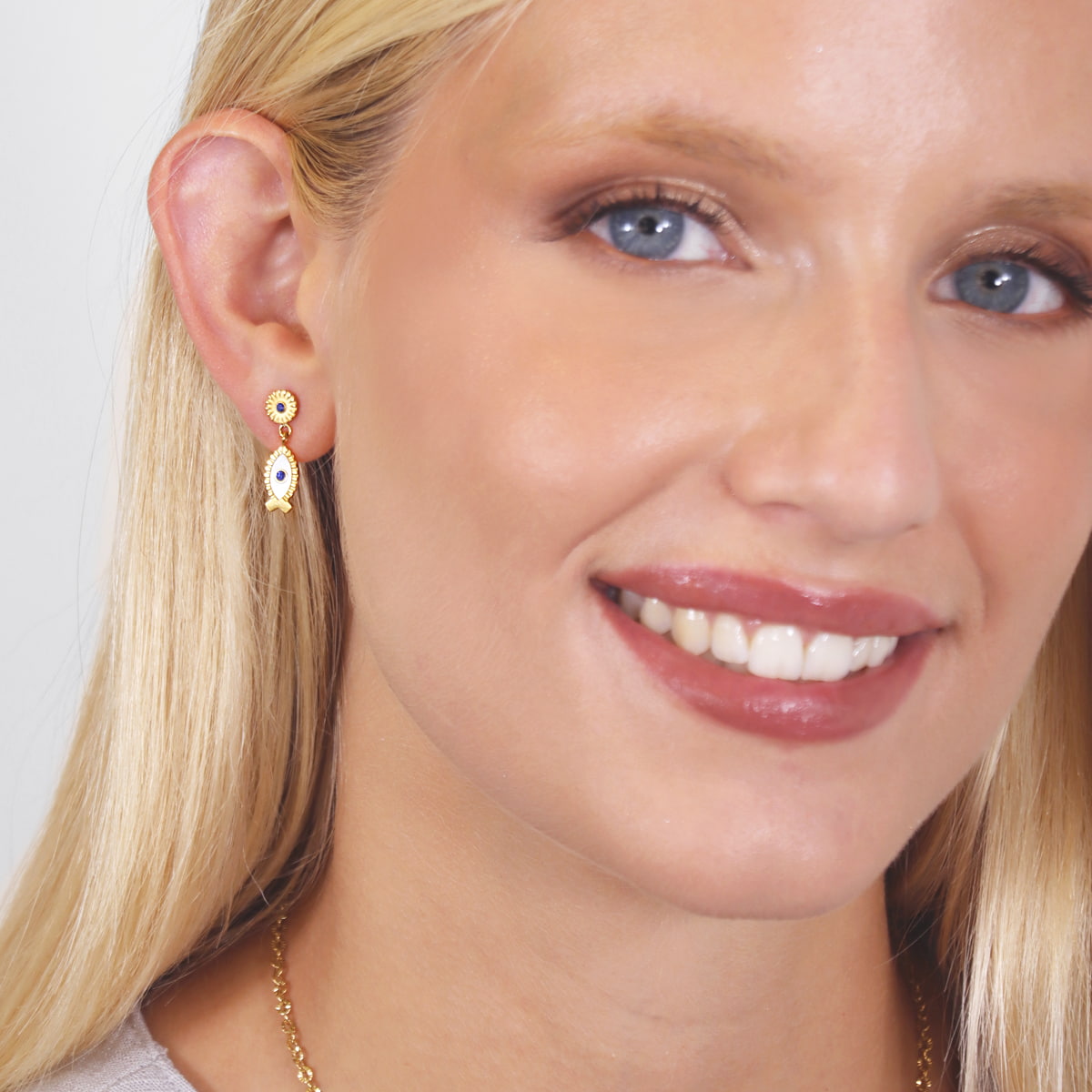 Pendientes Mystic Faithen Blanco Anartxy