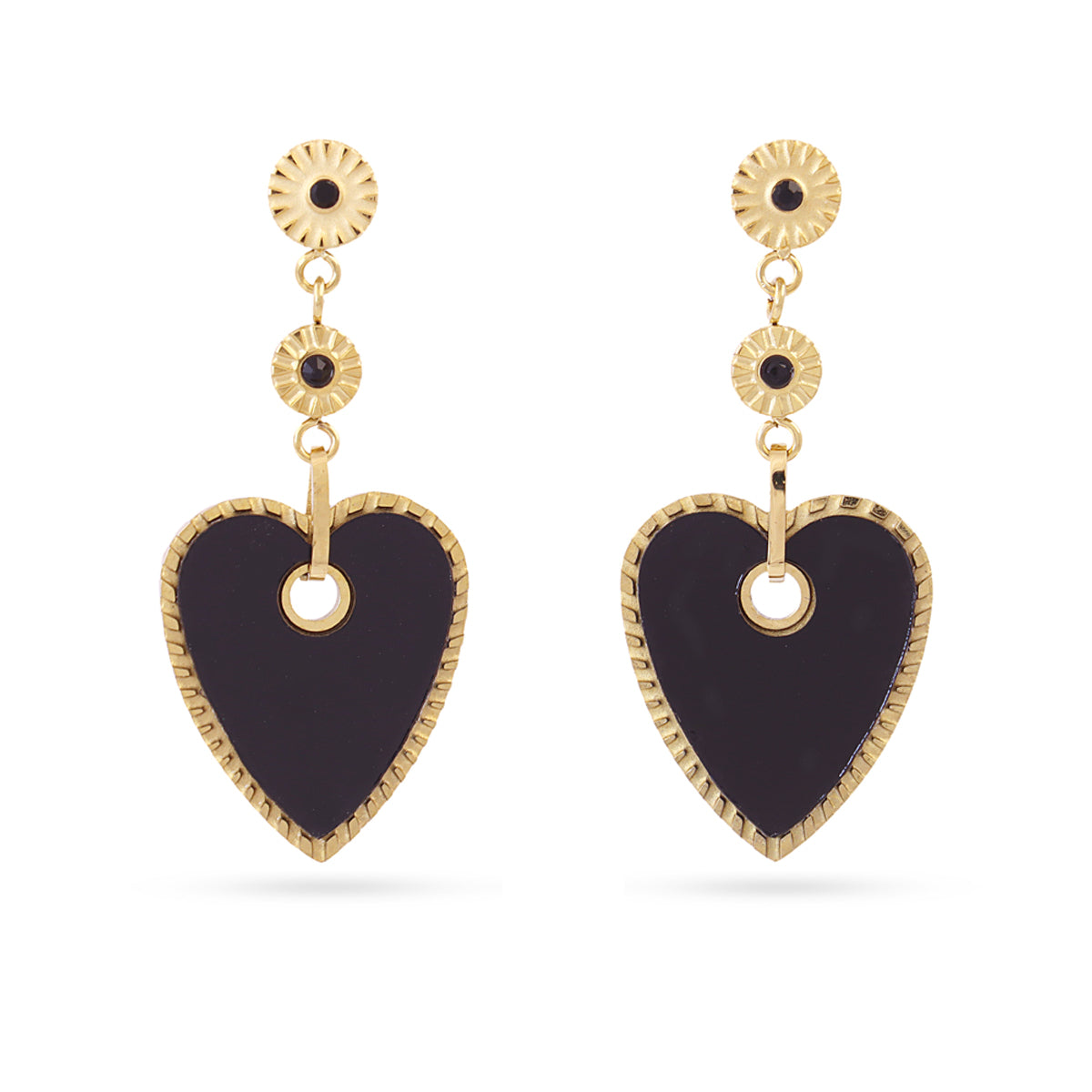 Pendientes Mystic Dualis Negro Anartxy