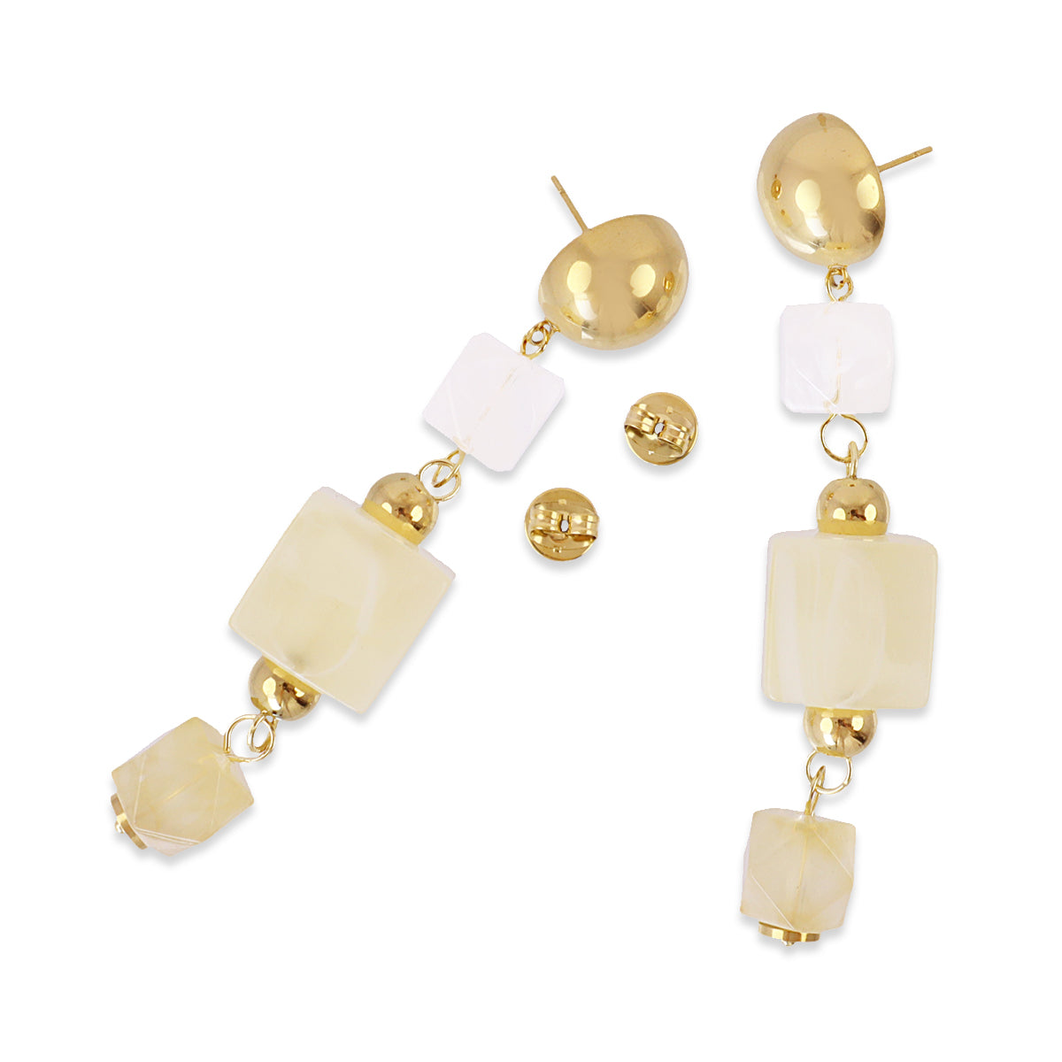 Pendientes Marbles Twina Beige Anartxy