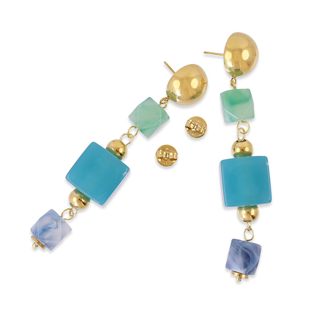 Pendientes Marbles Twina Turquesa Anartxy