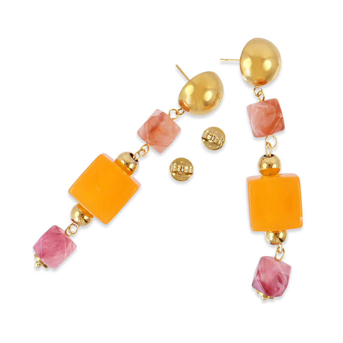 Pendientes Marbles Twina Naranja Anartxy