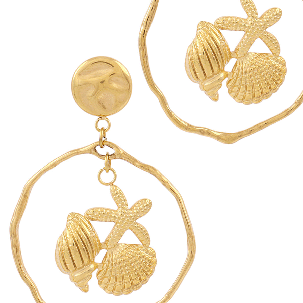 Pendientes Coast Olyra Dorado Anartxy