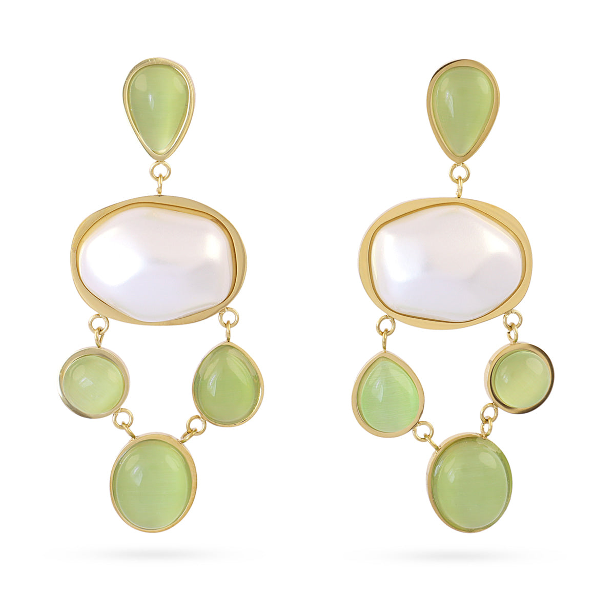 Pendientes Mirage Silken Verde Anartxy