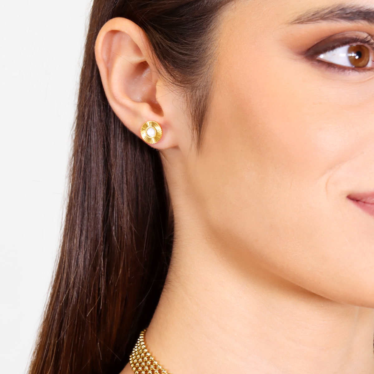 Pendientes Prisma Luxen Blanco Anartxy