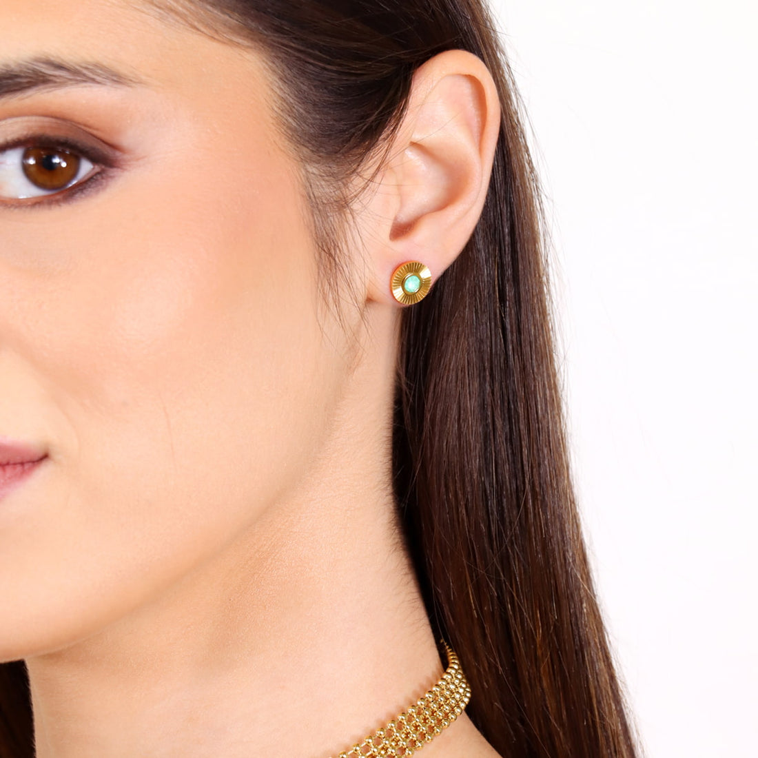 Pendientes Prisma Luxen Verde Anartxy