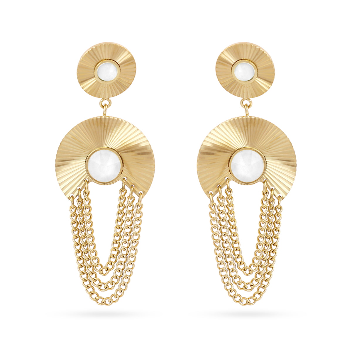 Pendientes Prisma Formix Blanco Anartxy