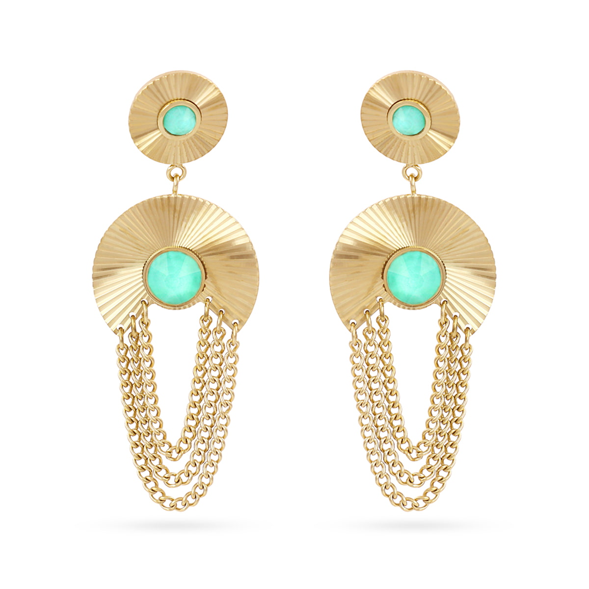 Pendientes Prisma Formix Verde Anartxy