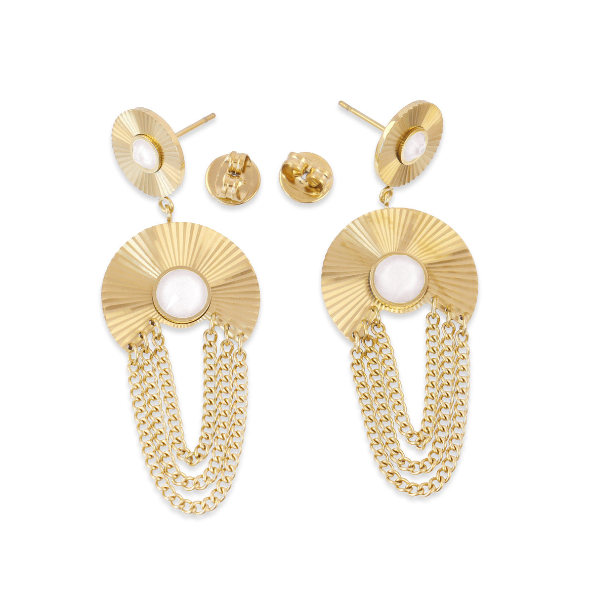 Pendientes Prisma Formix Blanco Anartxy