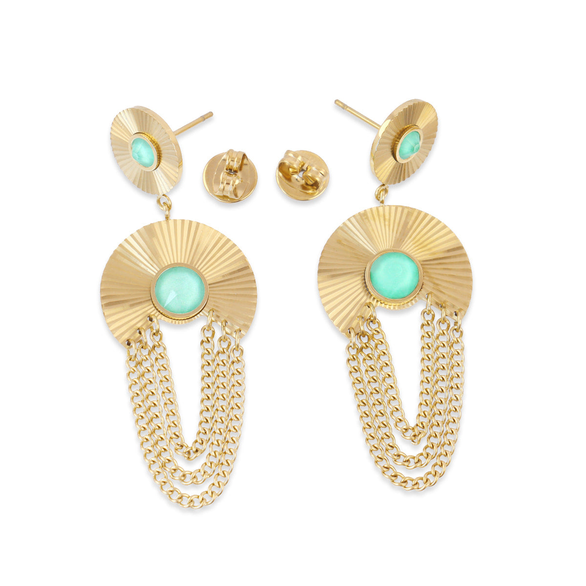 Pendientes Prisma Formix Verde Anartxy