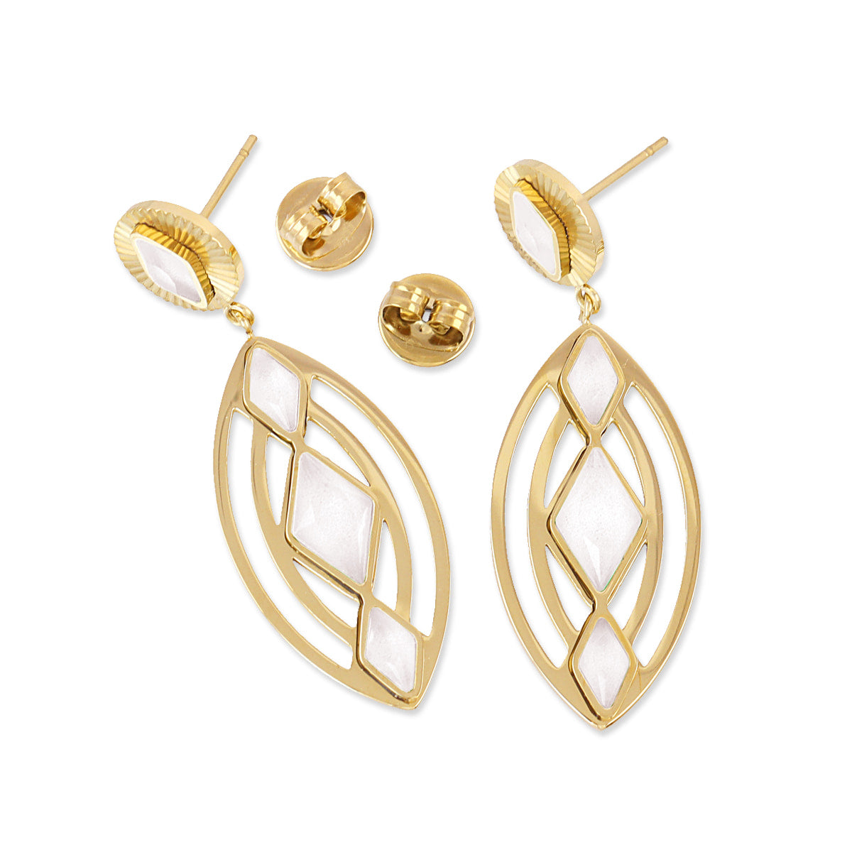 Pendientes Prisma Lunex Blanco Anartxy