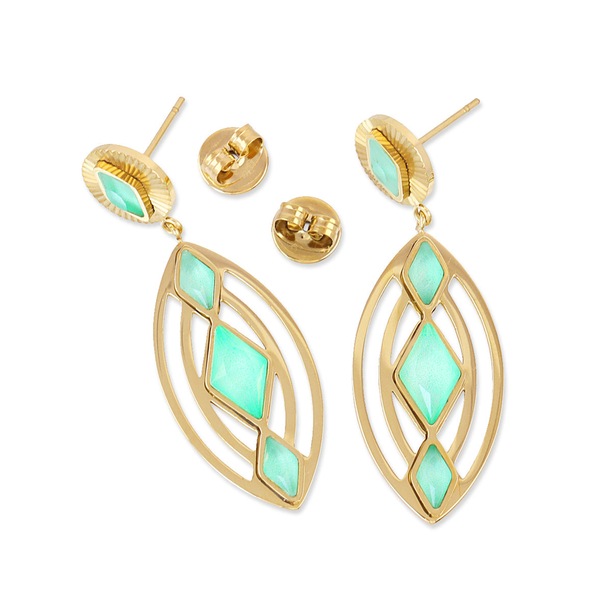 Pendientes Prisma Lunex Verde Anartxy