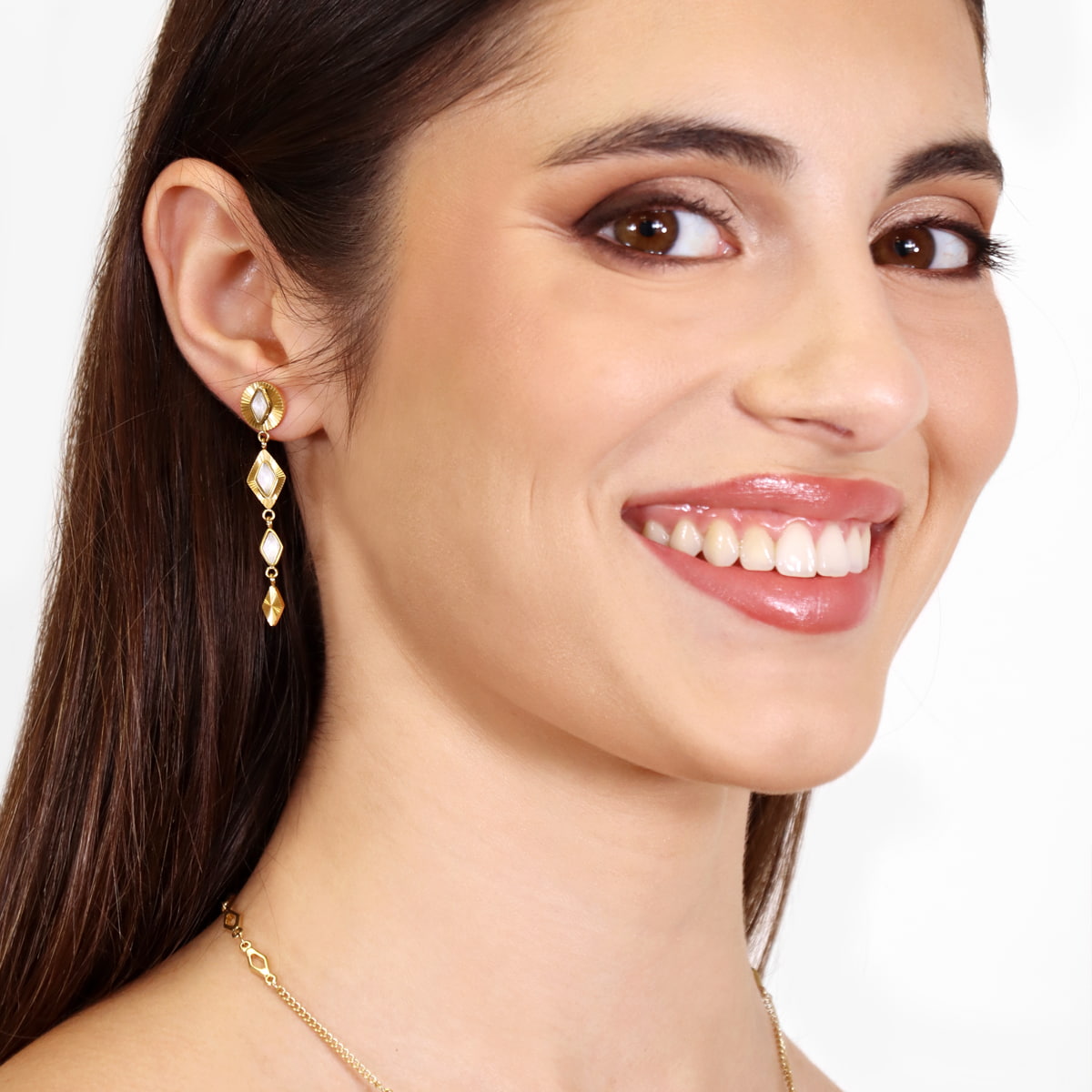 Pendientes Prisma Orlix Blanco Anartxy