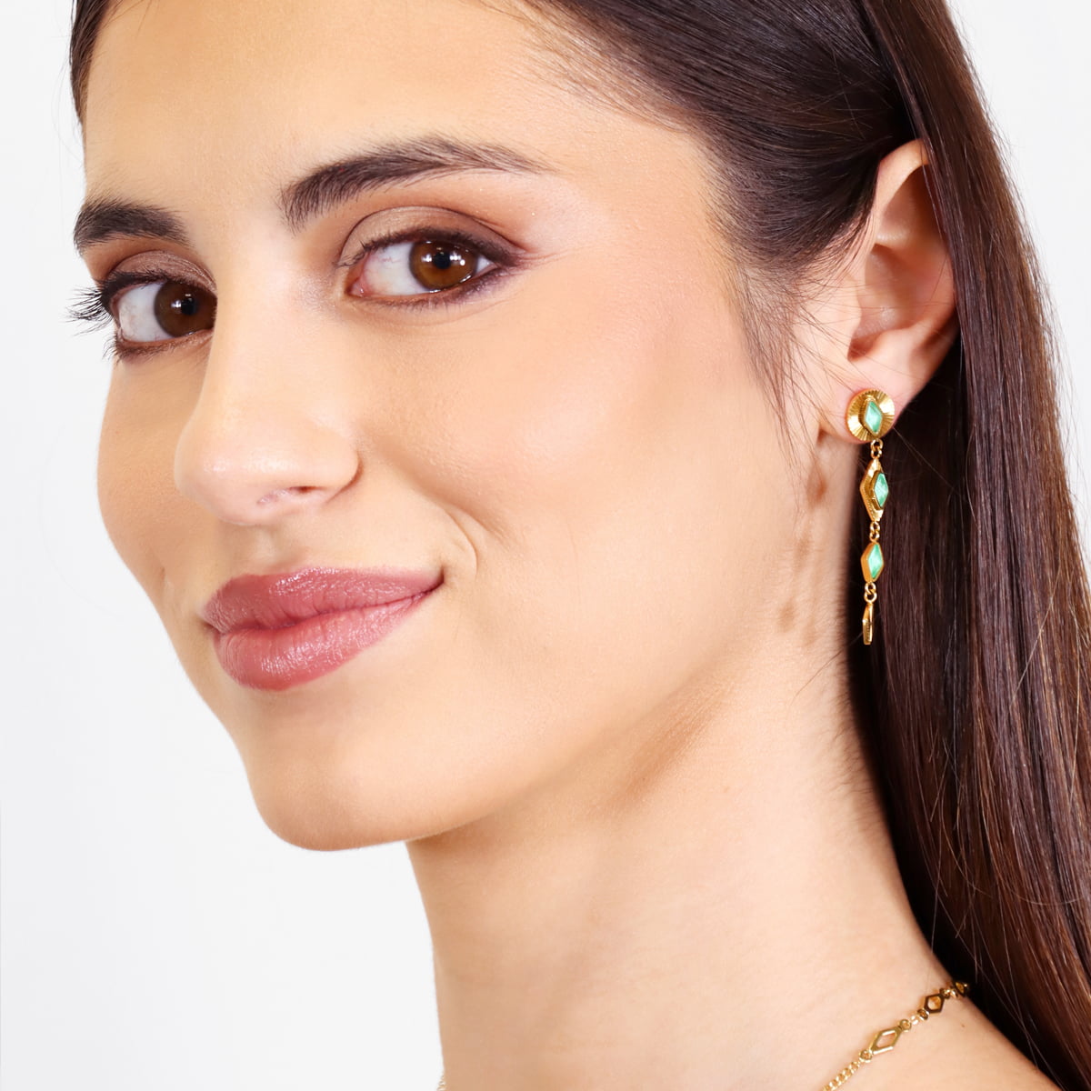 Pendientes Prisma Orlix Verde Anartxy