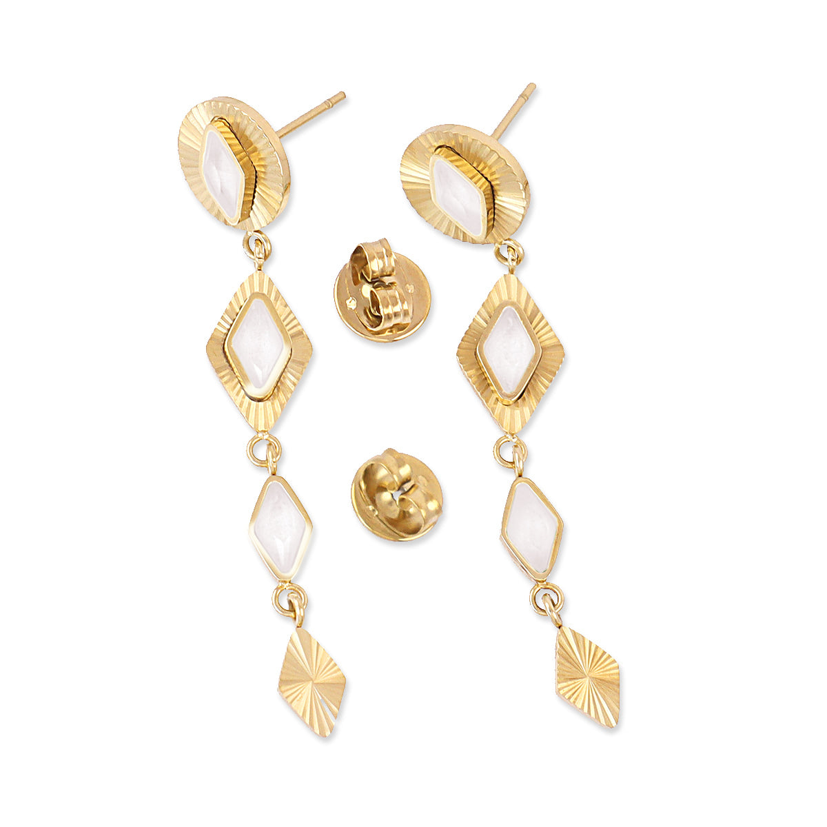 Pendientes Prisma Orlix Blanco Anartxy