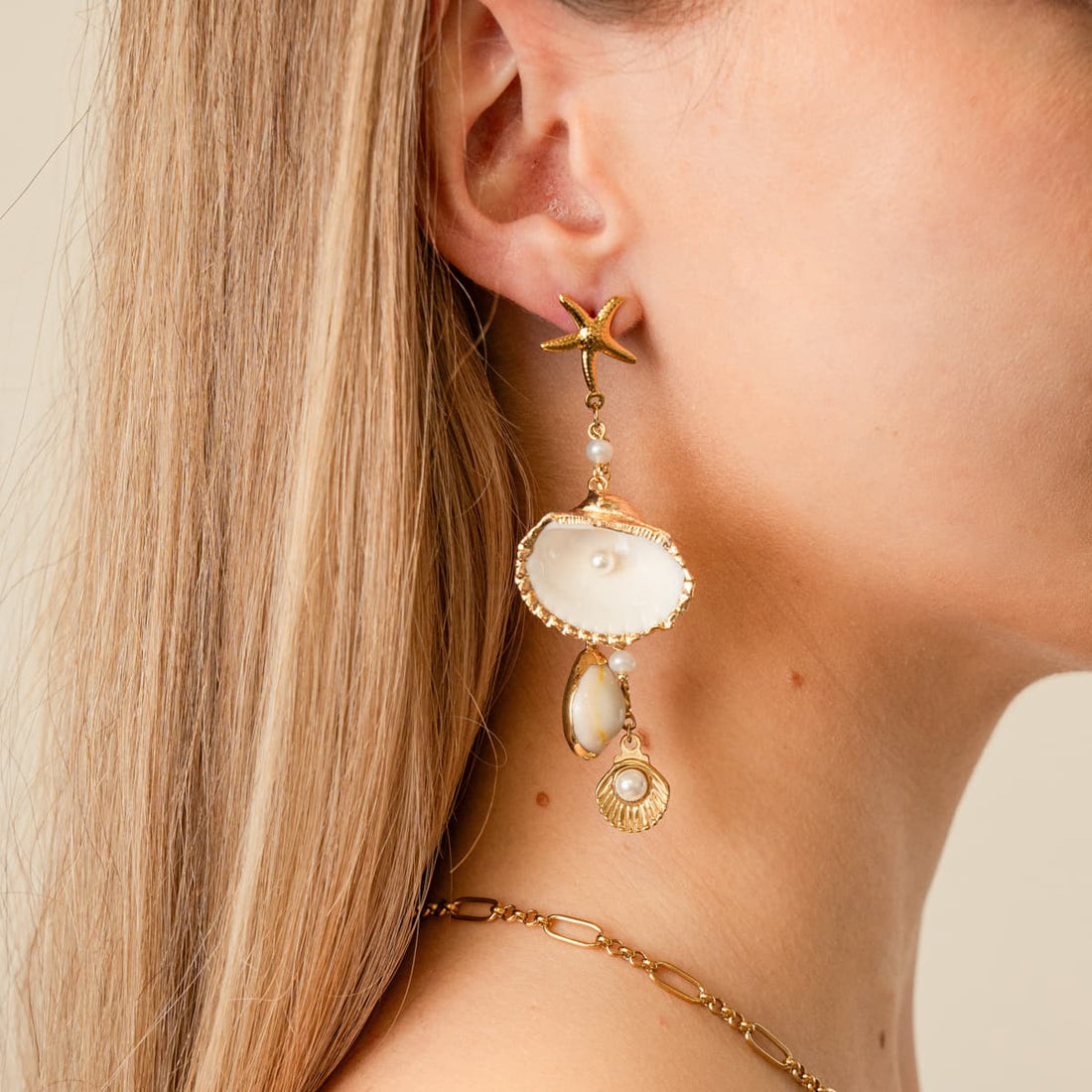 Pendientes Coast Eolia Dorado Anartxy