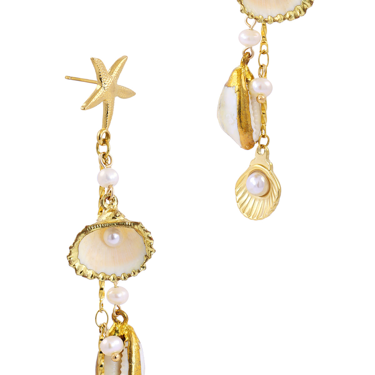 Pendientes Coast Eolia Dorado Anartxy
