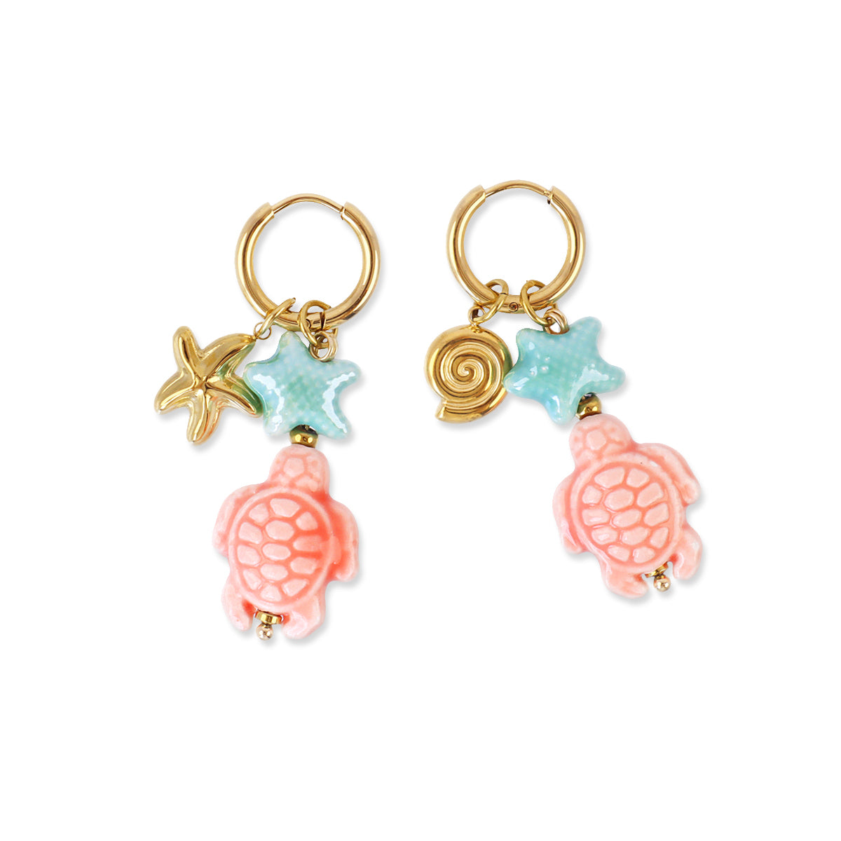 Pendientes Coast Amora Dorado Anartxy
