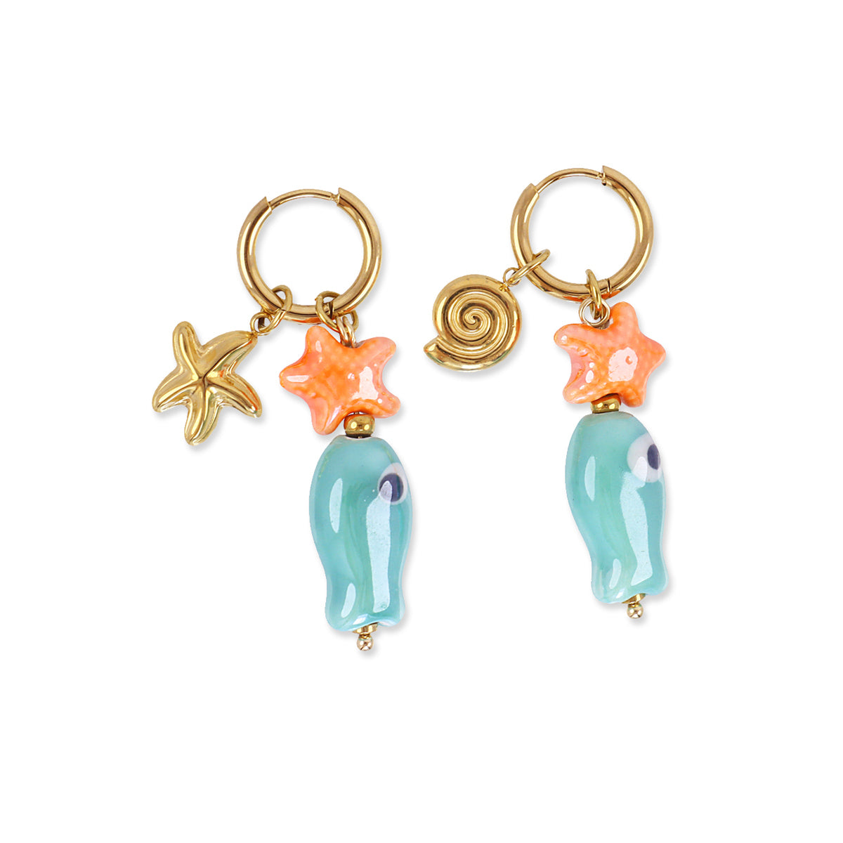 Pendientes Coast Mahona Dorado Anartxy