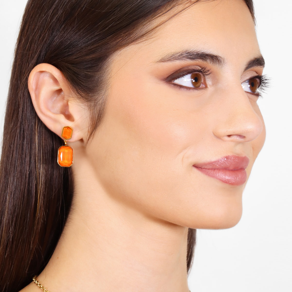 Pendientes Gleam Ylva Naranja Anartxy