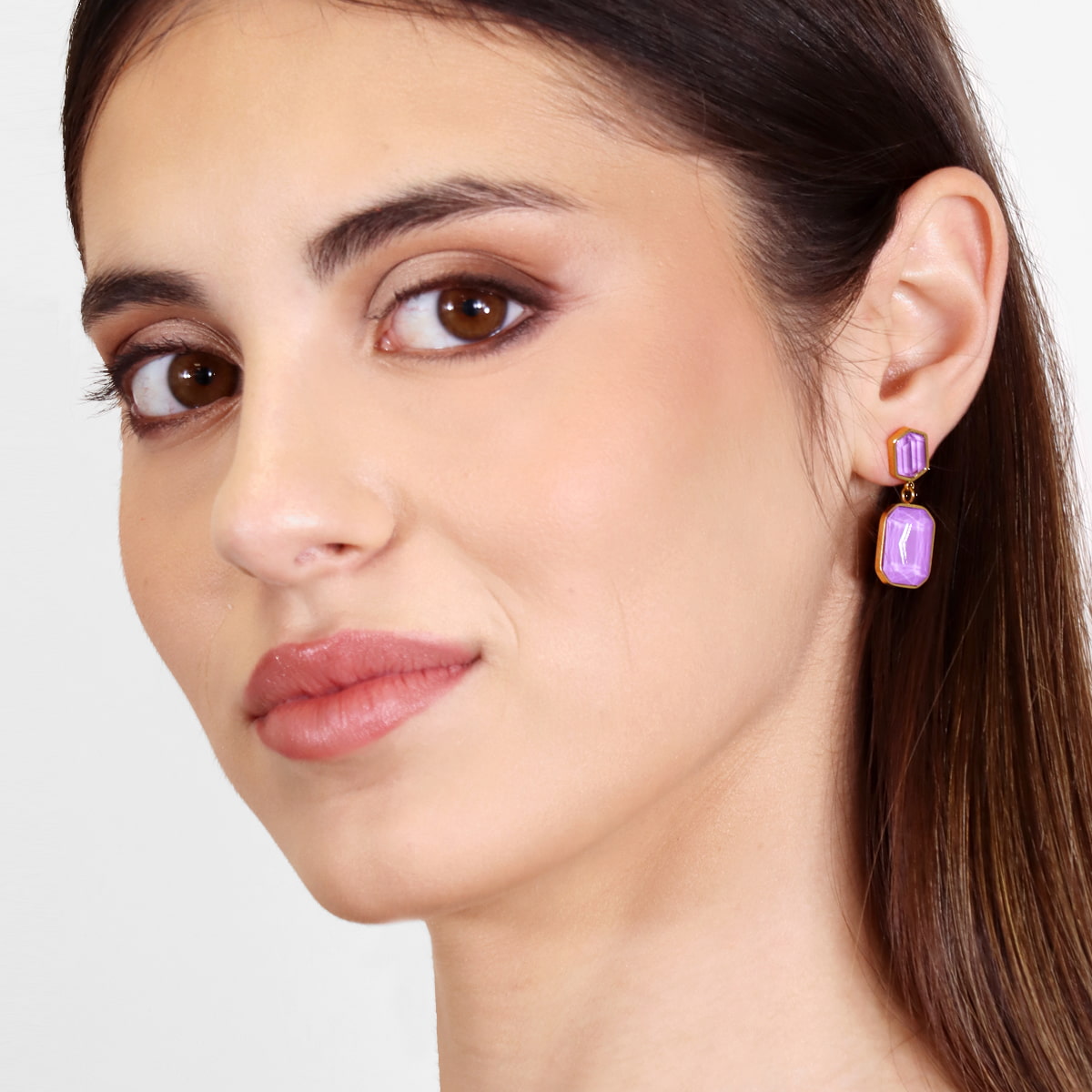 Pendientes Gleam Ylva Morado Anartxy