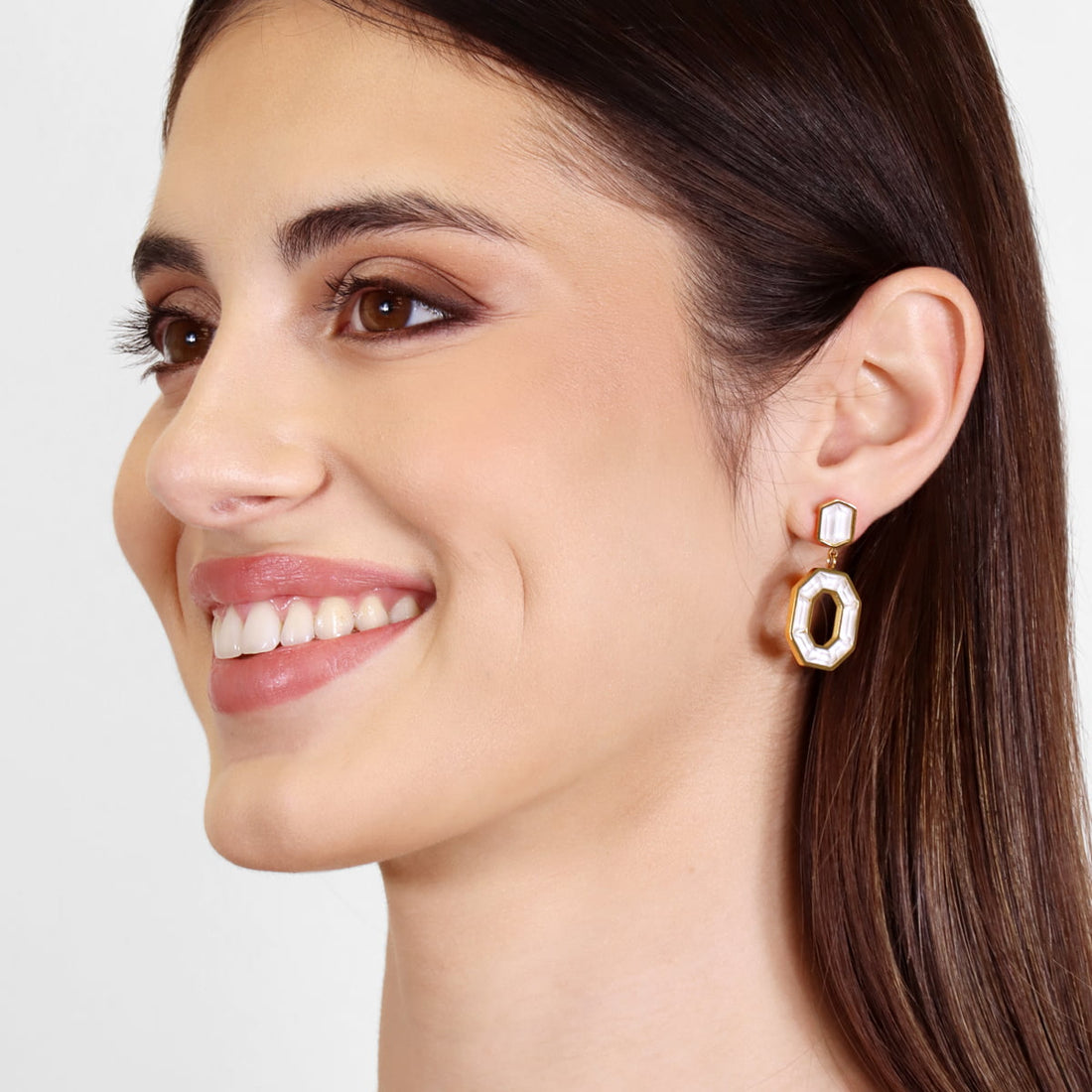 Pendientes Gleam Reiva Blanco Anartxy