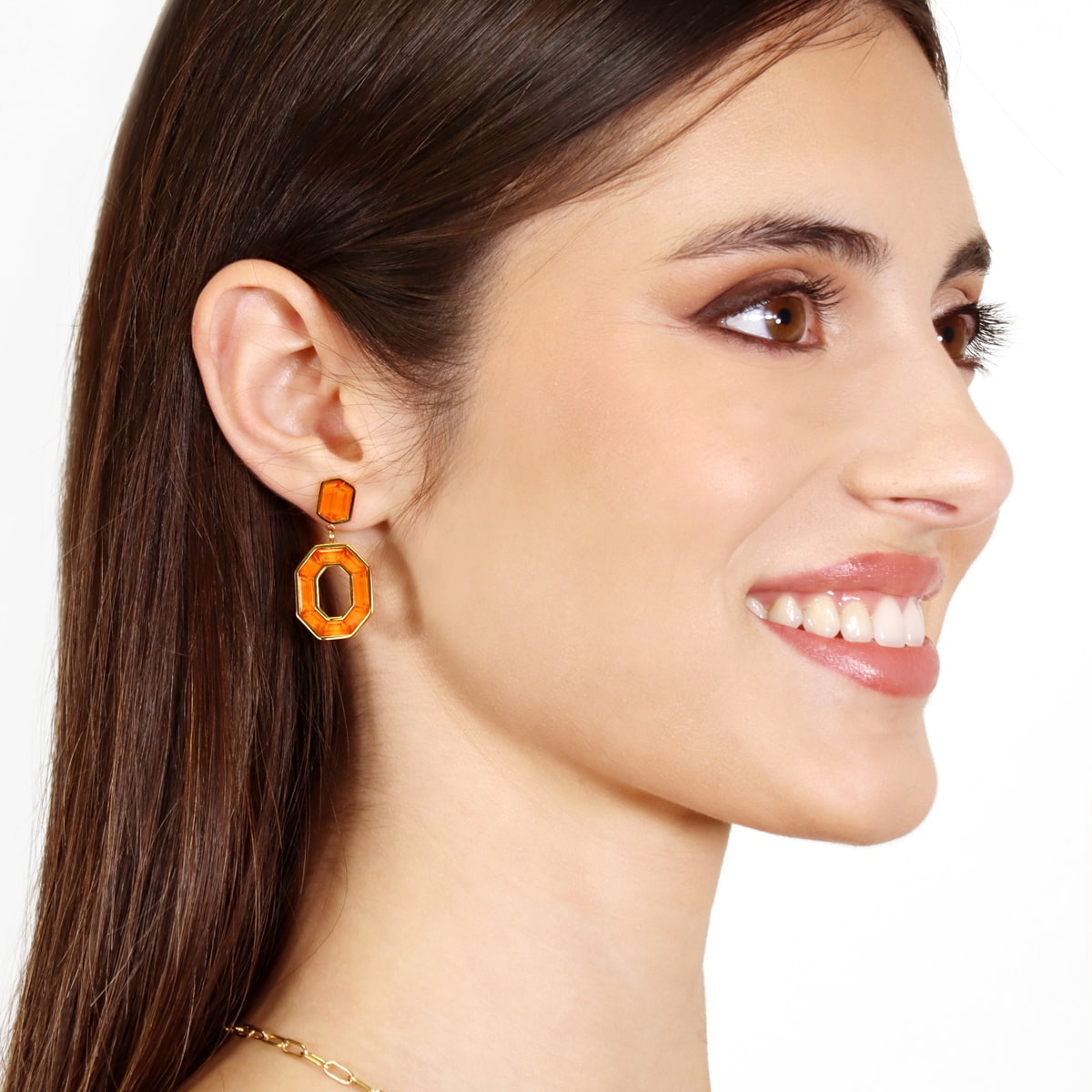 Pendientes Gleam Reiva Naranja Anartxy