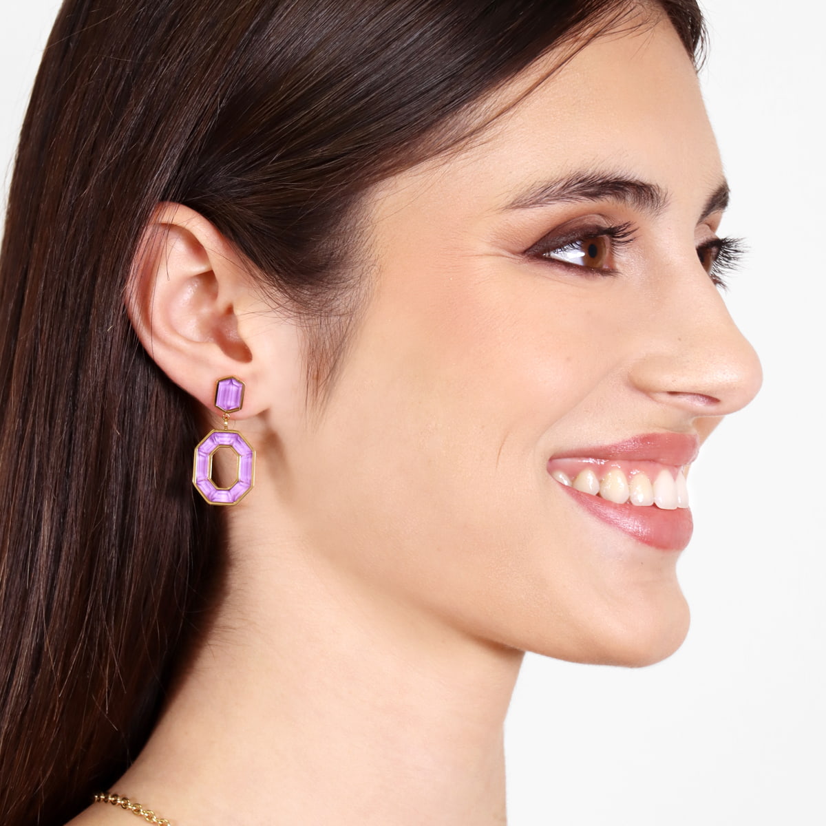 Pendientes Gleam Reiva Morado Anartxy