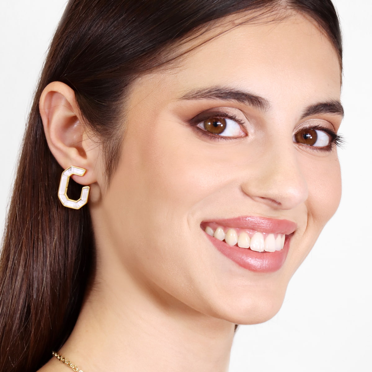 Pendientes Gleam Pryma Blanco Anartxy