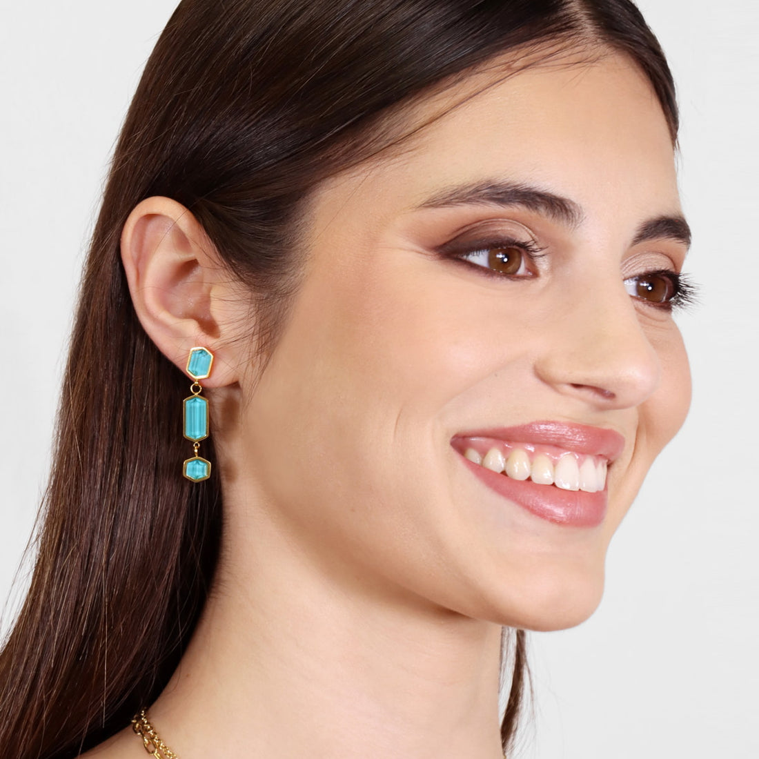 Pendientes Gleam Klyra Turquesa Anartxy